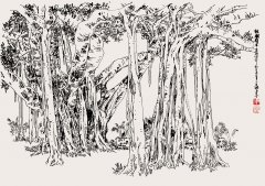 獨樹成林（38cmX53cm）1990年